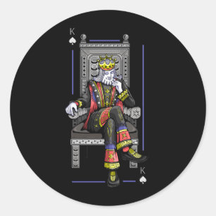 Kaart King Ronde Sticker