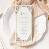 Kaart Kleurrijke Wildflower weduwningmenu