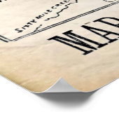 kaart - Klondike - Dawson Gold Fields 1898 Poster (Hoek)