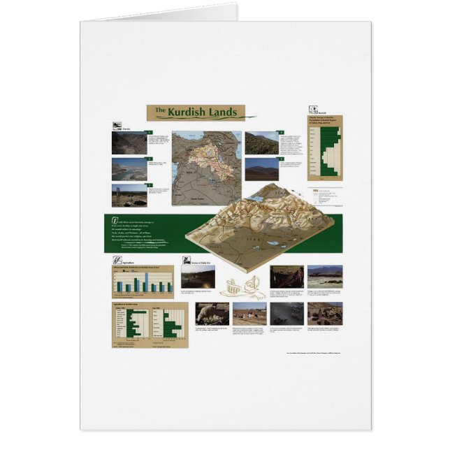 Kaart Koerdische Landen 1992 (Voorkant)