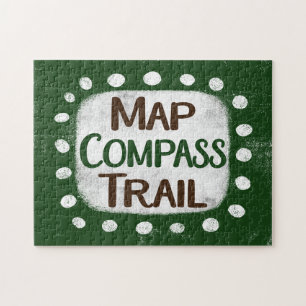 Kaart Kompas Trail Jigsaw Puzzel