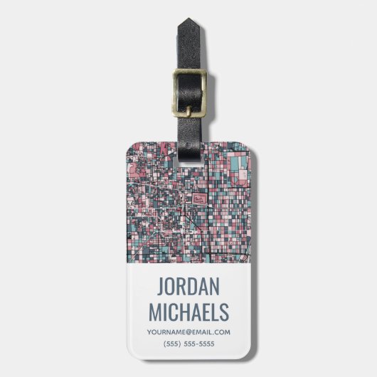 Kaart Kyoto Japan Bagagelabel (Voorkant verticaal)