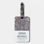 Kaart Kyoto Japan Bagagelabel (Achterkant verticaal)