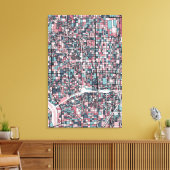 Kaart Kyoto Japan Canvas Afdruk (Insitu (Woonkamer))