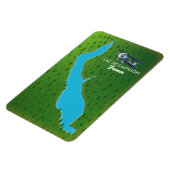 Kaart Lac de Castillon Frankrijk Magneet (Linkerzijde)