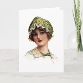 Kaart Lady Bead en Lace Bonnet