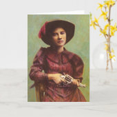 Kaart  Lady Outlaw-groeten (Gele Bloem)