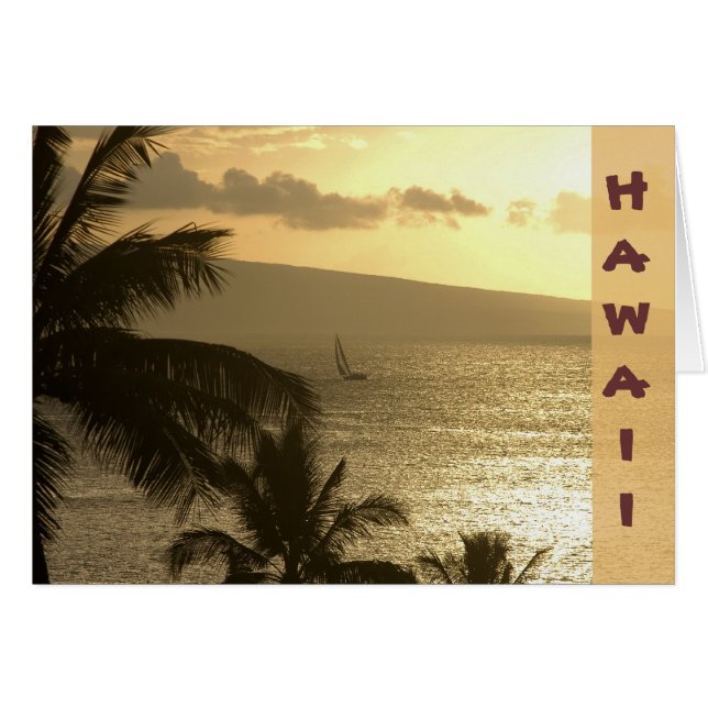 Kaart: Lahaina Sunset #1 (Voorkant Horizontaal)