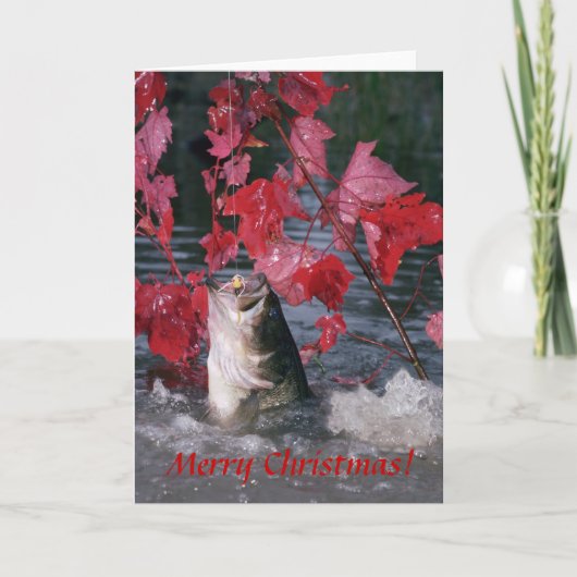 Kaart / Largemouth Bass Vrolijk Kerstfeest! (Voorkant)