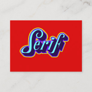 Kaart Lettering Serif Contactkaartje