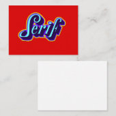 Kaart Lettering Serif Contactkaartje (Voorkant / Achterkant)