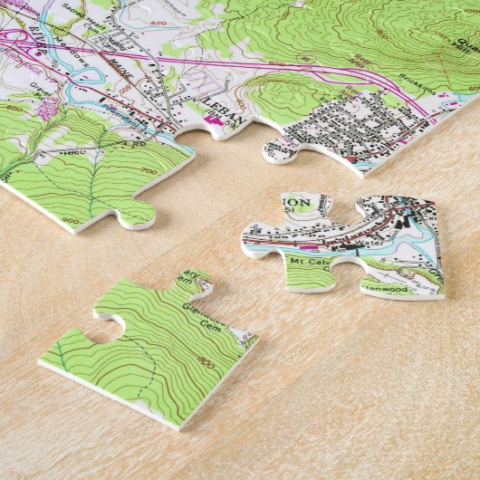 kaart Libanon & Hanover New Hampshire (1959) Legpuzzel (Zijkant)