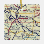  kaart Libanon KY Keramisch Ornament (Voorkant)