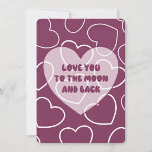 Kaart Liefde voor jou tot de maan en terug