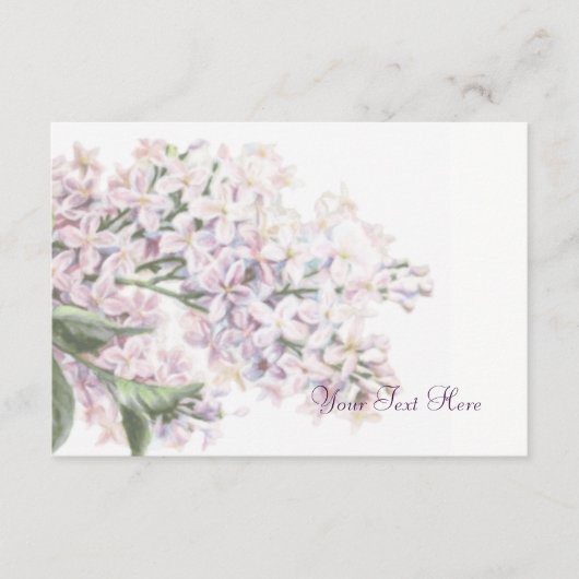 Kaart Lila bloei-informatie (Voorkant)