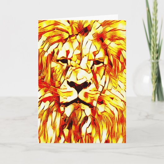 Kaart Lion Vibrant Art (Voorkant)