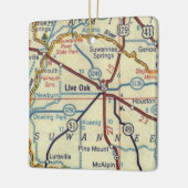 kaart Live Oak Florida Keramisch Ornament (Links)