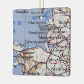 kaart Liverpool England Keramisch Ornament (Links)