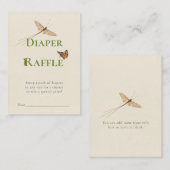 Kaart Love Bug Diaper Raffle Baby shower Insert (Voorkant / Achterkant)
