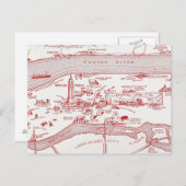 KAART: MANHATTAN, c1935 Briefkaart (Voorkant / Achterkant)