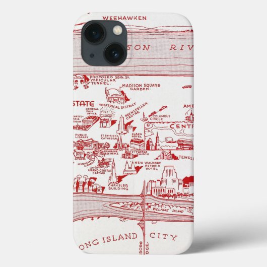 KAART: MANHATTAN, c1935 Case-Mate iPhone Case (Achterkant)