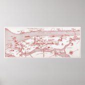 KAART: MANHATTAN, c1935 Poster (Voorkant)