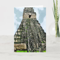 Kaart: Mayan Tempel in Tikal, Guatemala