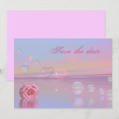 Kaart met aankondiging om de datum te reserveren (Voorkant / Achterkant)