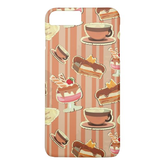 kaart met aardbeiendessert Case-Mate iPhone case (Achterkant)