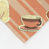  kaart met aardbeiendessert fleece deken (Hoek)