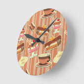 kaart met aardbeiendessert ronde klok (Hoek)