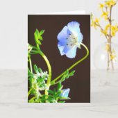 Kaart met blauwe bloemen (Gele Bloem)