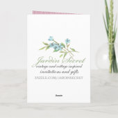 Kaart met bloemmotief en aangepaste tekst voor elk (Achterkant)