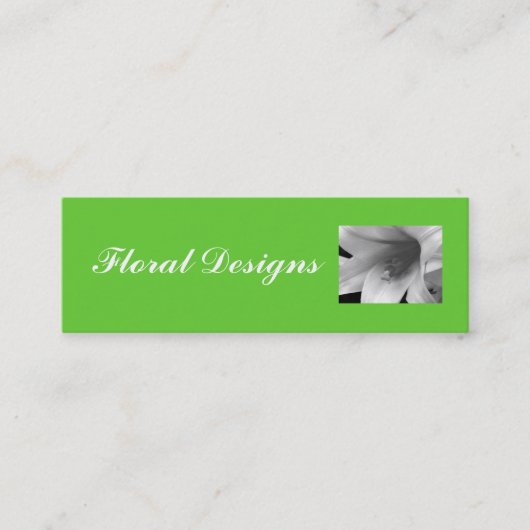 Kaart met bloksprofiel mini visitekaartje (Voorkant)