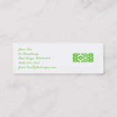 Kaart met bloksprofiel mini visitekaartje (Achterkant)