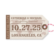  kaart met bruin leder bespaart de datum