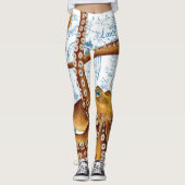 kaart met bruine inktvis leggings (Voorkant)