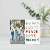 Kaart met budgettype voor kerstfeestdag (Staand voorkant)