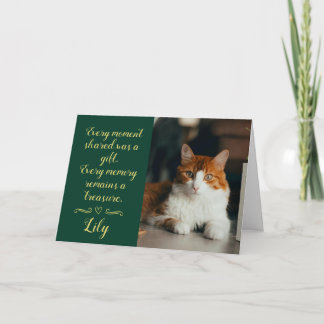 Kaart met condoleance voor kattenverlies Gepersona