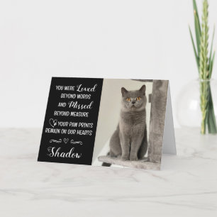 Kaart met condoleance voor verlies van kat Geperso