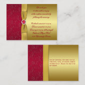 Kaart met de Gold Floral Reception Enclosure (Voorkant / Achterkant)