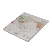 Kaart met de talen van de wereld tegeltje (Zijkant)