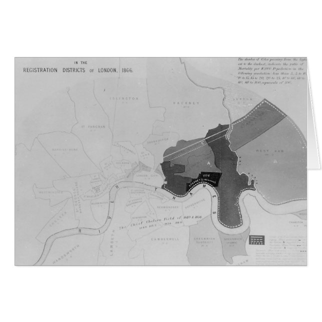 Kaart met de verdeling van de doden (Voorkant Horizontaal)