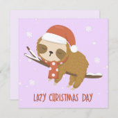 Kaart met feestdag op de luie kerstdag (Voorkant / Achterkant)