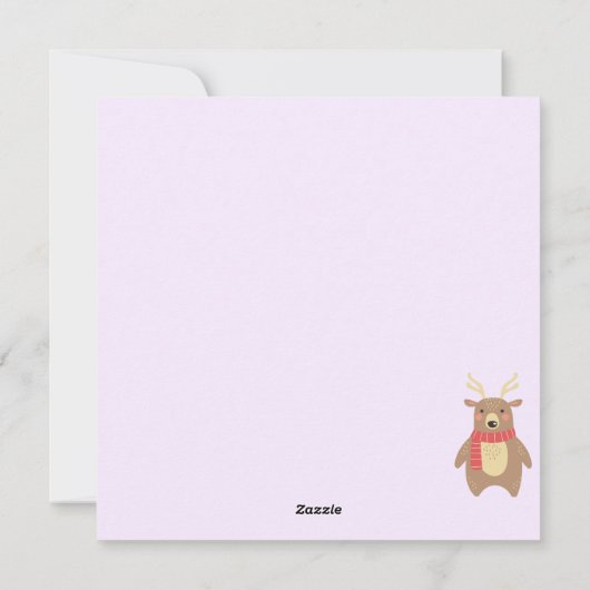 Kaart met feestdag op de luie kerstdag (Achterkant)