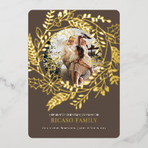 Kaart met feestelijke kerstfoto's