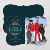 Kaart met feestelijke kerstfoto's (Voorkant / Achterkant)