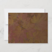 Kaart met gekleurde Maple Leaves Wedding RSVP Resp (Achterkant)