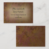 Kaart met gekleurde Maple Leaves Wedding RSVP Resp (Voorkant / Achterkant)
