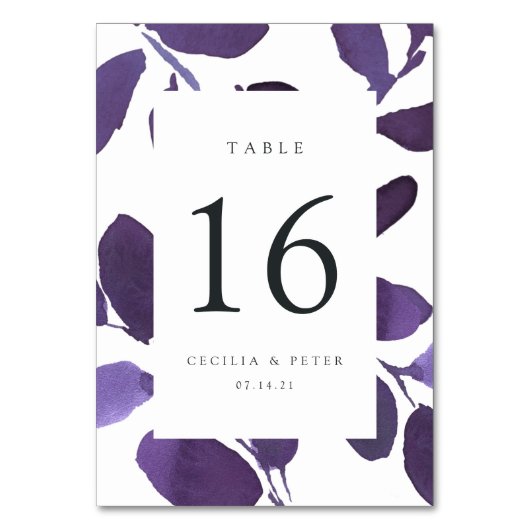 Kaart met gepersonaliseerd botanisch tabelnummer (Voorkant)